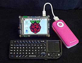 Raspberry PI2 with LCD and power pack