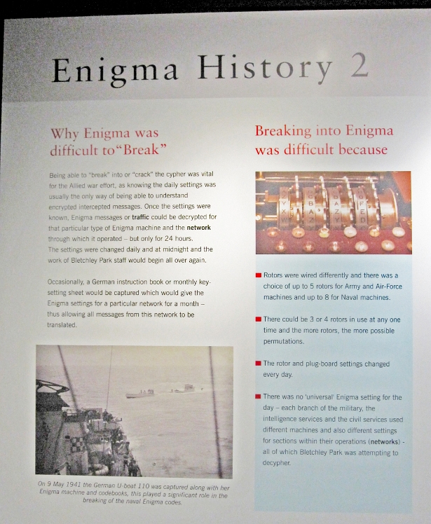 IMG_5034.JPG - A poster explaining the diffulties in decoding the various Enigma streams.