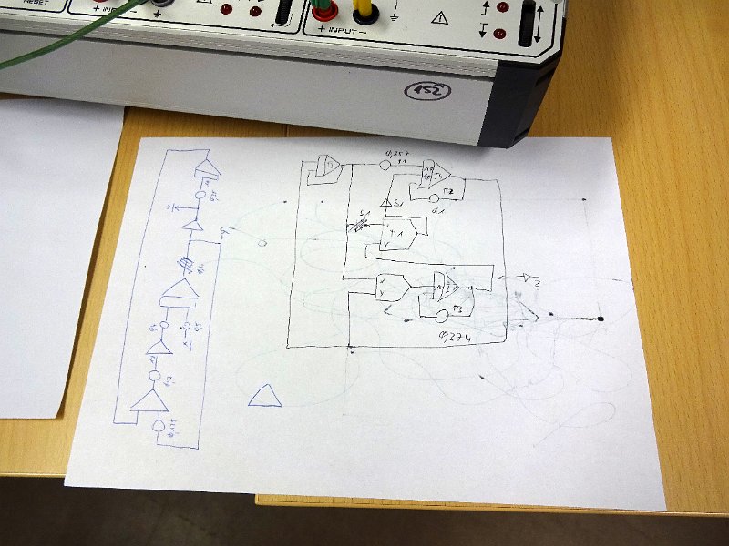 Analog_circuit.jpg - A sketch for programming a differential equation.                               