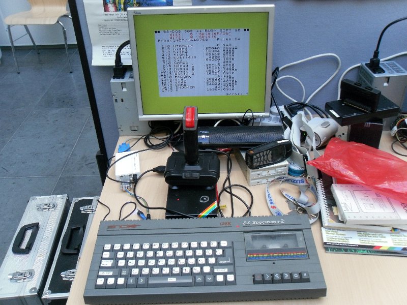 ZXSPECTRUM_2_a.jpg - A ZX Spectrum +2  with added floppy drive. This was the first computer made by Amstrad after they bought the rights to the  Sinclair Research computers in 1986.