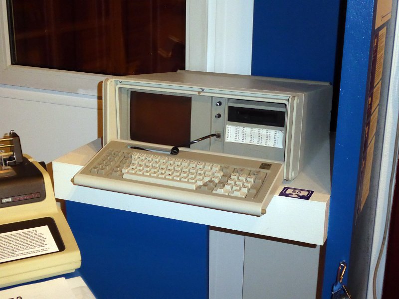 P1020115.JPG - The monks did some work on an IBM portable 5155 from 1984 running DOS.