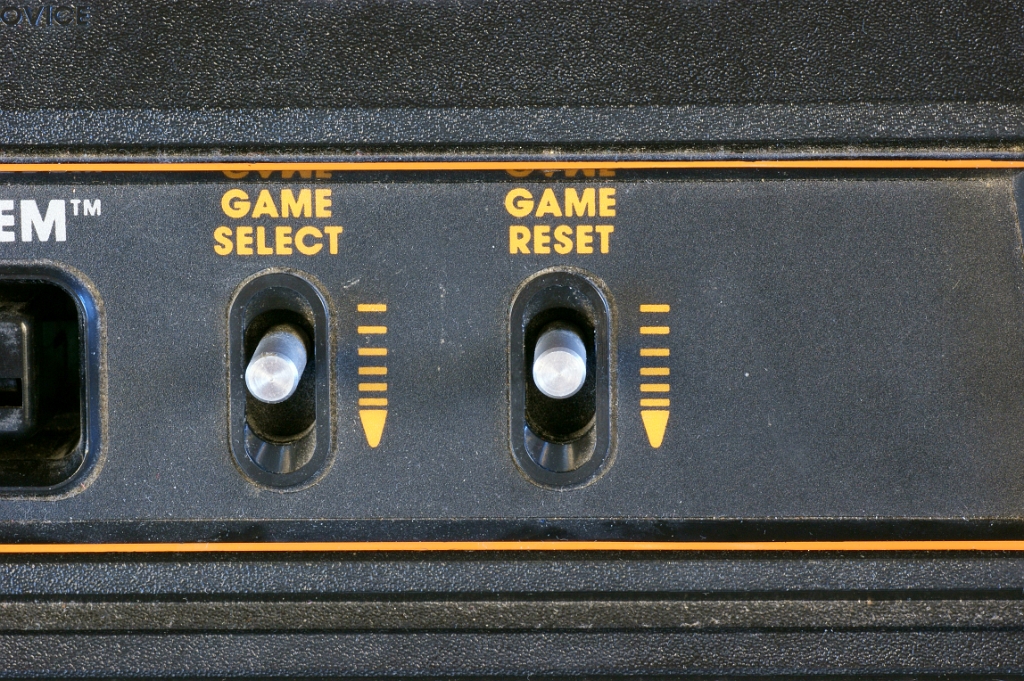 DSC03352.JPG - Games Select and Reset spring-back type selectors.