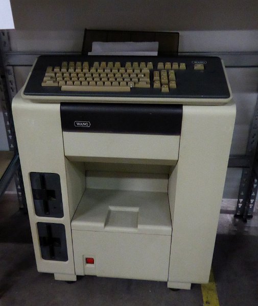 Wang_Text_System_1980.jpg - A beautiful designed WANG text processing computer from 1980. Inbuilt printer, but no display screen.