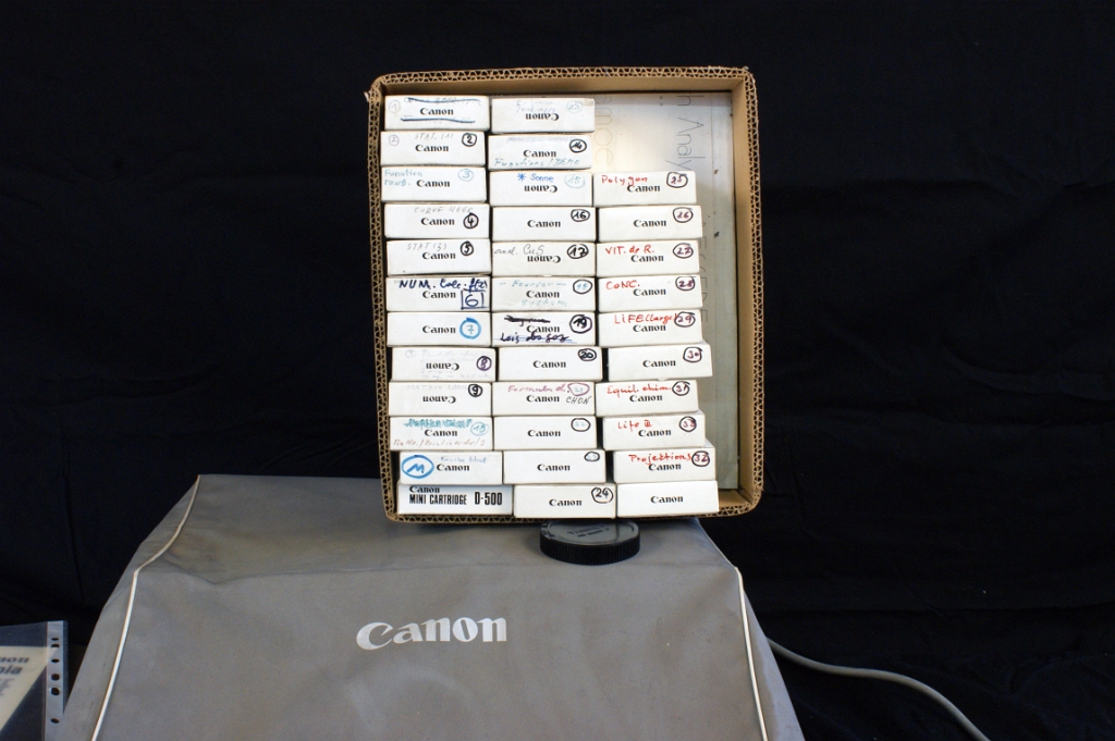 DSC04707.JPG - A set of D-100 tape cartridges; every tape usually holds one single program.