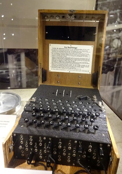 CHM017.JPG - The German WWII Enigma cypher machine (here the early three wheel model).