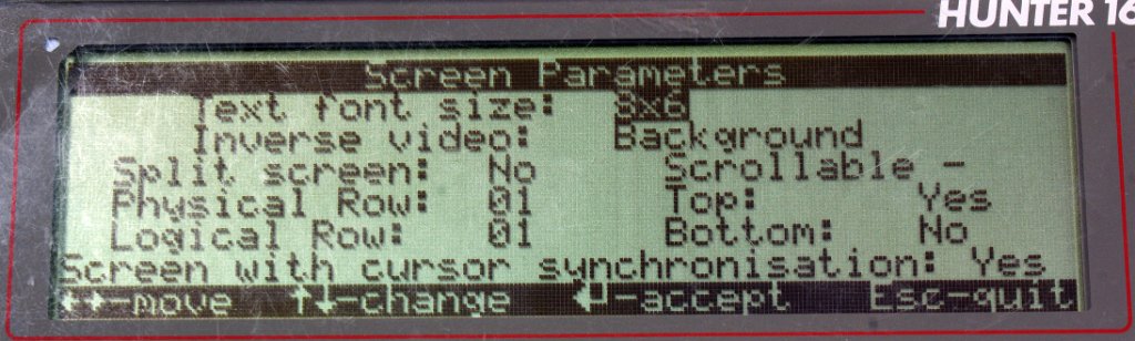 DSC07858.JPG - Display of the screen parameters.