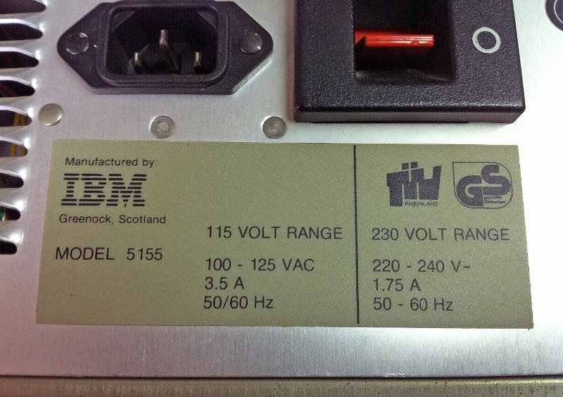 IMG_2278.JPG - Label on the heavy duty power supply with the traditional big red power switch.