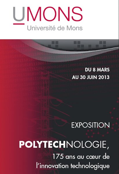 polytechnology_flyer.jpg - Flyer de l'exposition POLYtechnologie (réalisation Prof. Yves QUINIF, Gaëton LIBERT)