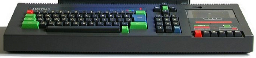 CPC464_Amstrad_model.jpg - Picture of an AMSTRAD CPC464 with strikingly green and red keycaps (from the web).