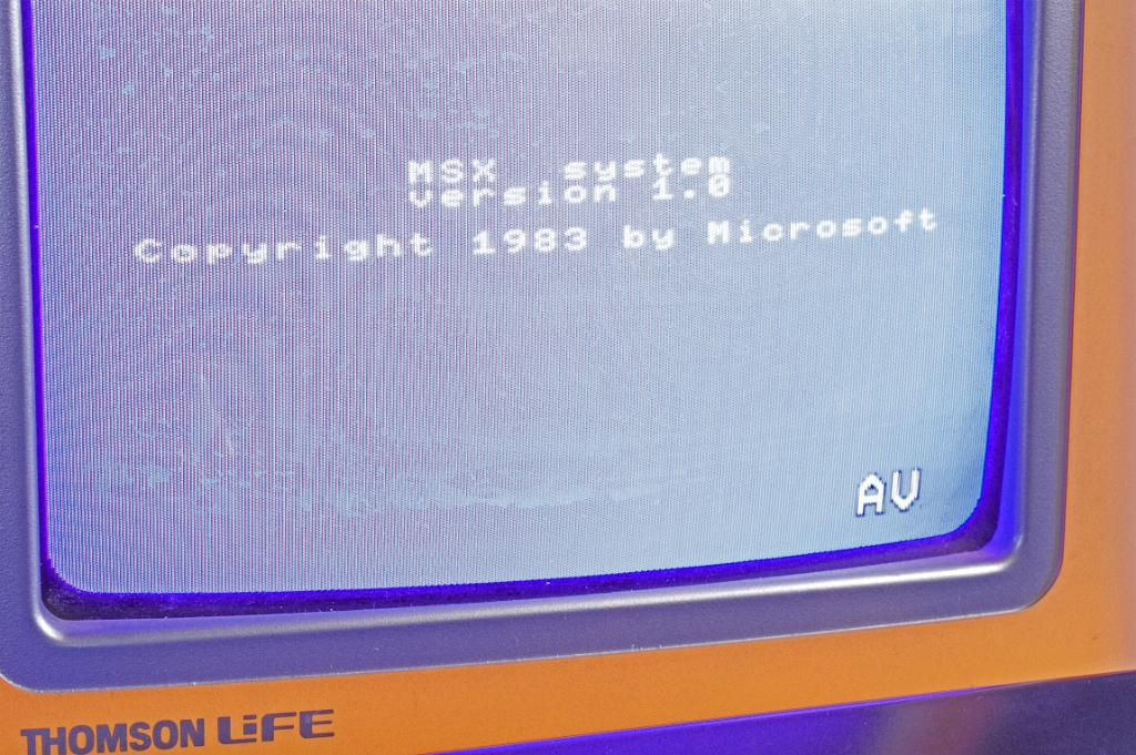 DSC03571.JPG - Boot screen showing MSX is version 1 (MSX-1).