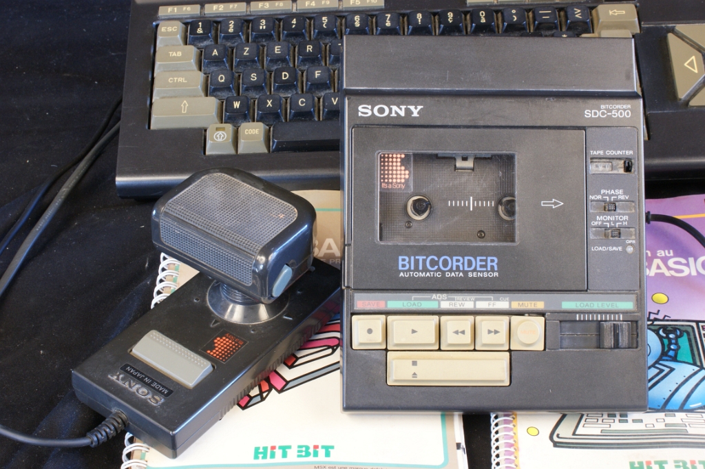 DSC03598.JPG - The well-designed BITCORDER data cassette player and a very unusual styled joystick.